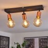 Tulla Plafondlamp Koperkleurig, Zwart, 3-lichts