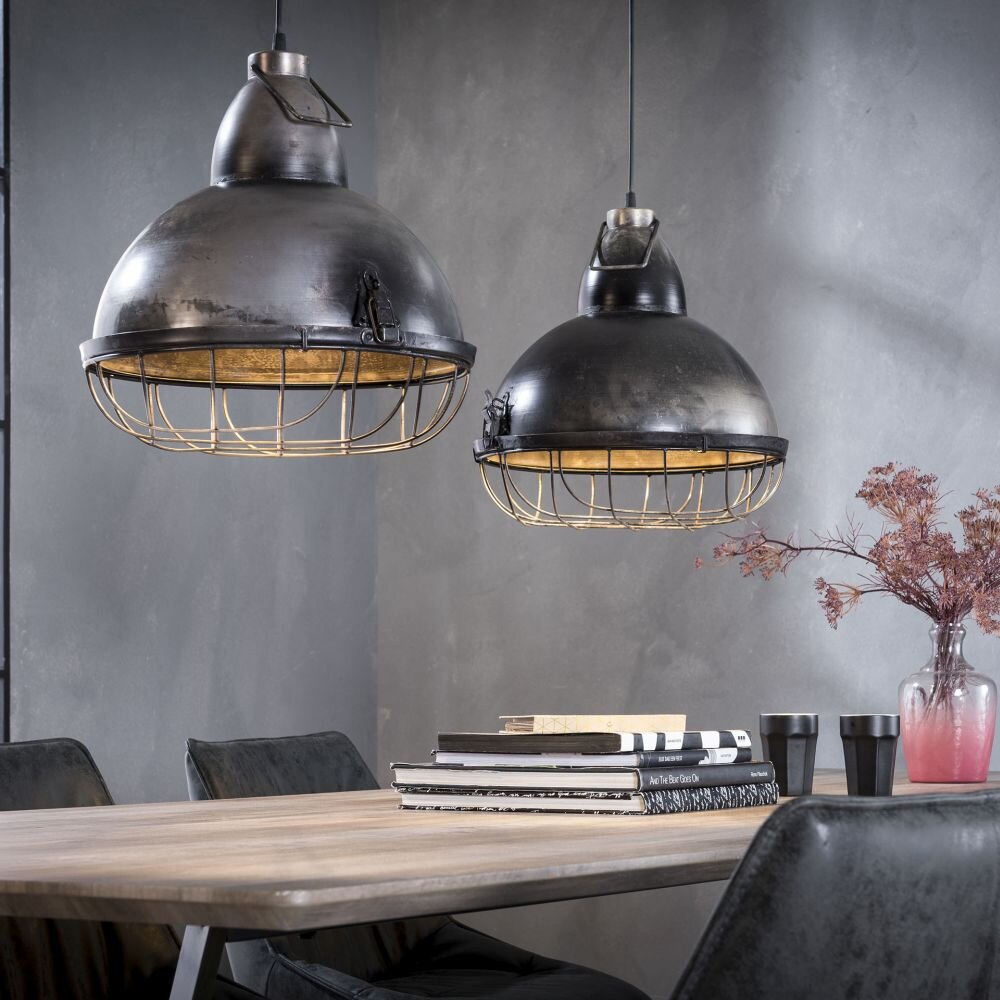 Spordonk Hanglamp Staal geborsteld, 2-lichts main product photo