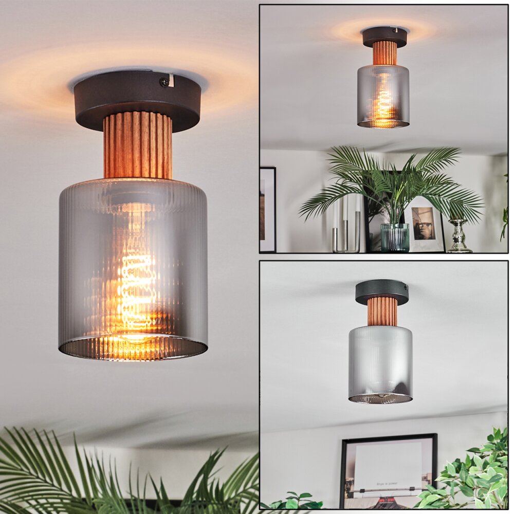Mador Plafondlamp Natuurlijke kleuren, Zwart, 1-licht main product photo