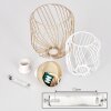Narla Plafondlamp Zandkleurig, Wit, 1-licht
