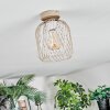 Narla Plafondlamp Zandkleurig, Wit, 1-licht