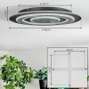 Lidor Plafondlamp LED Zwart, 1-licht