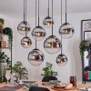 Gastor Hanglamp, Kogellampje, Hanglamp Chroom, Duidelijk, Rookkleurig, 8-lichts