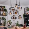 Gastor Hanglamp, Kogellampje, Hanglamp Chroom, Duidelijk, Rookkleurig, 8-lichts