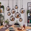 Gastor Hanglamp, Kogellampje, Hanglamp Chroom, Rookkleurig, 8-lichts