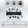 Gastor Hanglamp, Kogellampje, Hanglamp Chroom, Rookkleurig, 8-lichts