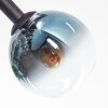 Gastor Plafondlamp, Kogellampje Blauw, Groen, Duidelijk, Koperkleurig, 6-lichts