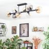 Ripoll Plafondlamp, Kogellampje Amber, Duidelijk, Rookkleurig, 8-lichts