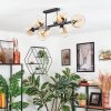 Koyoto Plafondlamp, Kogellampje Amber, Duidelijk, 8-lichts