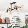 Koyoto Plafondlamp, Kogellampje Amber, Duidelijk, 8-lichts