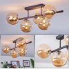 Chehalis Plafondlamp, Kogellampje Amber, 5-lichts