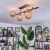Chehalis Plafondlamp, Kogellampje Amber, 5-lichts