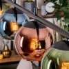 Koyoto Hanglamp, Kogellampje, Hanglamp Blauw, Groen, Koperkleurig, 4-lichts