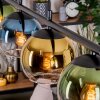 Koyoto Hanglamp, Kogellampje, Hanglamp Blauw, Goud, Groen, Duidelijk, 4-lichts