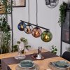 Gastor Hanglamp, Kogellampje, Hanglamp Blauw, Chroom, Groen, Koperkleurig, Rookkleurig, 4-lichts