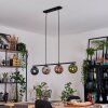 Gastor Hanglamp, Kogellampje, Hanglamp Blauw, Chroom, Groen, Koperkleurig, Rookkleurig, 4-lichts