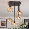 Ripoll Plafondlamp, Kogellampje Amber, Duidelijk, 5-lichts