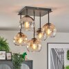 Koyoto Plafondlamp, Kogellampje 37 cm Amber, Duidelijk, Rookkleurig, 5-lichts