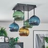 Koyoto Plafondlamp, Kogellampje Blauw, Goud, Groen, 5-lichts Koyoto Plafondlamp, Kogellampje Blauw, Goud, Groen, 5-lichts