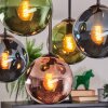 Gastor Plafondlamp, Kogellampje Blauw, Groen, Koperkleurig, 5-lichts