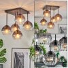 Koyoto Plafondlamp, Kogellampje 37 cm Duidelijk, Rookkleurig, 5-lichts