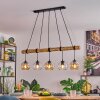Koyoto Hanglamp, Kogellampje, Hanglamp Natuurlijke kleuren, Zwart, 5-lichts