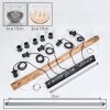 Koyoto Hanglamp, Kogellampje, Hanglamp Natuurlijke kleuren, Zwart, 5-lichts