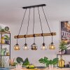 Koyoto Hanglamp, Kogellampje, Hanglamp Natuurlijke kleuren, Zwart, 5-lichts