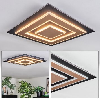 Lidor Plafondlamp LED Zwart, 1-licht