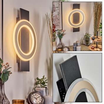 Lidor Wandlamp LED Zwart, 1-licht