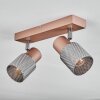 Medelim Plafondlamp, Plafondspot Brons, 2-lichts