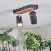 Orlan Plafondlamp, Plafondspot Chroom, Natuurlijke kleuren, Zwart, 2-lichts