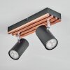 Orlan Plafondlamp, Plafondspot Chroom, Natuurlijke kleuren, Zwart, 2-lichts