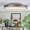 Salmi Plafondlamp, Paneel LED Grijs, Zilver, 1-licht, Afstandsbediening