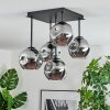 Ripoll Plafondlamp, Kogellampje Rookkleurig, 5-lichts
