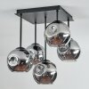Ripoll Plafondlamp, Kogellampje Rookkleurig, 5-lichts