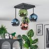Koyoto Plafondlamp, Kogellampje 37 cm Blauw, Groen, Koperkleurig, 5-lichts