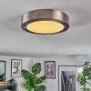 Omaro Plafondlamp, Paneel LED Nikkel mat, 1-licht, Kleurwisselaar