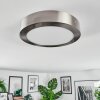 Omaro Plafondlamp, Paneel LED Nikkel mat, 1-licht, Kleurwisselaar