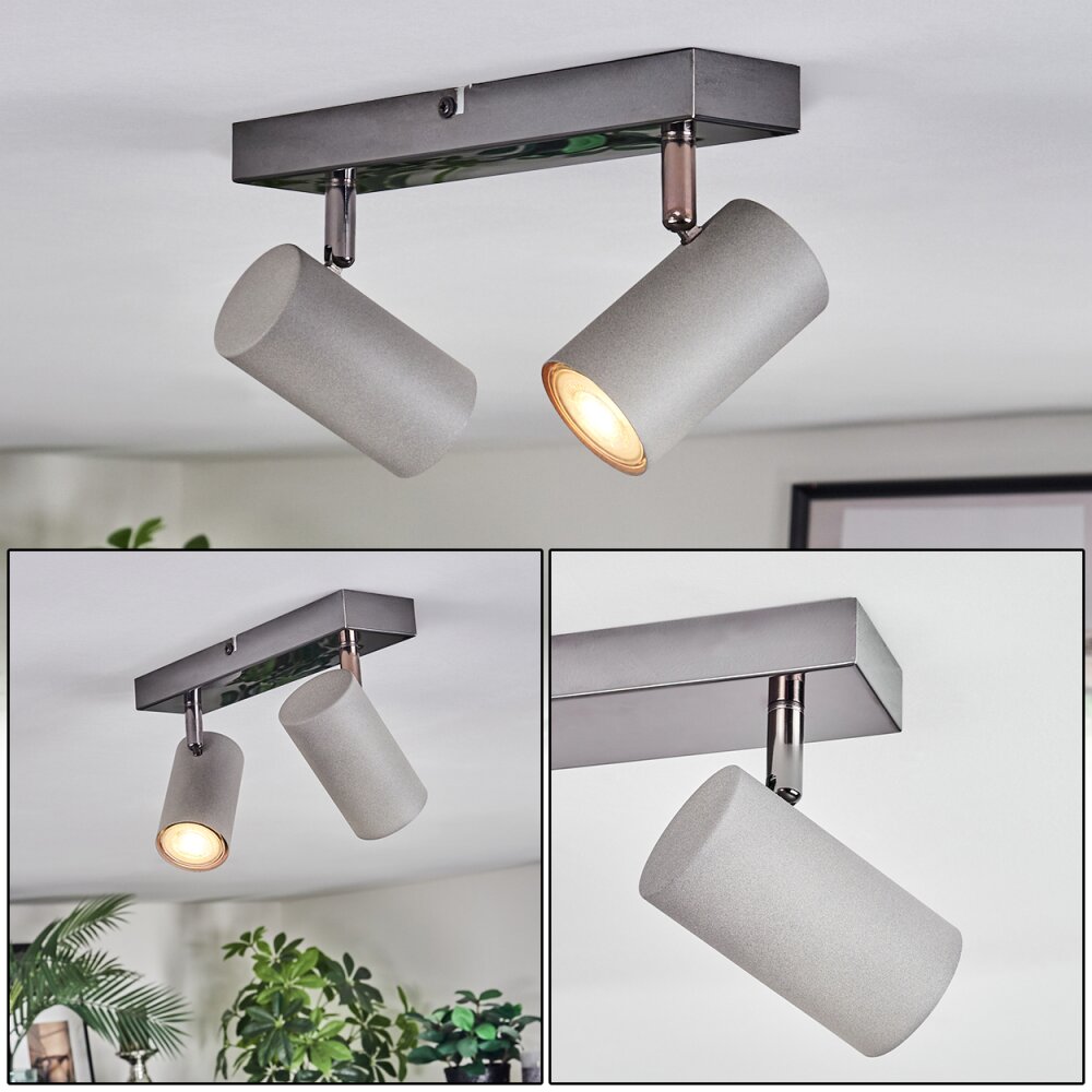 Javel Plafondlamp, Plafondspot Chroom, Grijs, 2-lichts main product photo