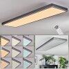 Salmi Plafondlamp, Paneel LED Grijs, Zilver, 1-licht, Afstandsbediening