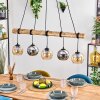 Koyoto Hanglamp, Kogellampje, Hanglamp Natuurlijke kleuren, Zwart, 5-lichts