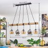 Koyoto Hanglamp, Kogellampje, Hanglamp Natuurlijke kleuren, Zwart, 5-lichts