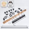 Koyoto Hanglamp, Kogellampje, Hanglamp Natuurlijke kleuren, Zwart, 5-lichts