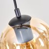Koyoto Hanglamp, Kogellampje, Hanglamp Natuurlijke kleuren, Zwart, 5-lichts