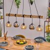 Koyoto Hanglamp, Kogellampje, Hanglamp Natuurlijke kleuren, Zwart, 5-lichts