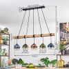 Koyoto Hanglamp, Kogellampje, Hanglamp Natuurlijke kleuren, Zwart, 5-lichts