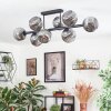 Ripoll Plafondlamp, Kogellampje Rookkleurig, 8-lichts