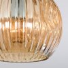 Ripoll Plafondlamp, Kogellampje Amber, 5-lichts