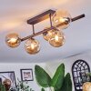 Chehalis Plafondlamp, Kogellampje Amber, 5-lichts